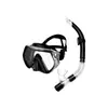 Gafas de buceo y set de snorkel transfronterizo para hombres y mujeres, máscara de buceo de marco grande, snorkel húmedo, equipo de snorkel de dos piezas