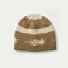Gorro de punto con diseño de estrella de diseñador coreano, un sombrero de otoño/invierno para mujer hecho con una mezcla de lana y forro polar cepillado