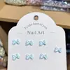 Joias para Manicure de Resina Glitter Fino Fluorescente Gravata Borboleta Joias para Unhas Brincos Capa de Celular Acessórios Vestíveis para Unhas