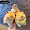 Chaveiro Pingente Original Fofo de Porquinho-da-Índia Tema Comida Chaveiro Boneco Desenho Animado Acessório de Bolsa
