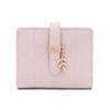 RFID Nuevo Monedero para Tarjetas 2025 Estilo Japonés y Coreano Pequeño Fresco Color Sólido Hebilla de Hoja Plegable Multi-Tarjetas Monedero para Tarjetas Bolso para Identificación de Mujer