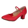 Zapatos de baile latino para adultos, zapatos de baile cuadrado, zapatos de baile de tacón medio de suela blanda, zapatos de baile de verano para mujer, zapatos de práctica para profesores