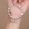 Pulseira Retro Tendência Nacional Estilo Antigo Paz e Alegria Pulseira Pequena Fat Lucky Charm Pulseira com Contas Estilo Chinês Leve Luxo Sensação de Alto Padrão Atacado