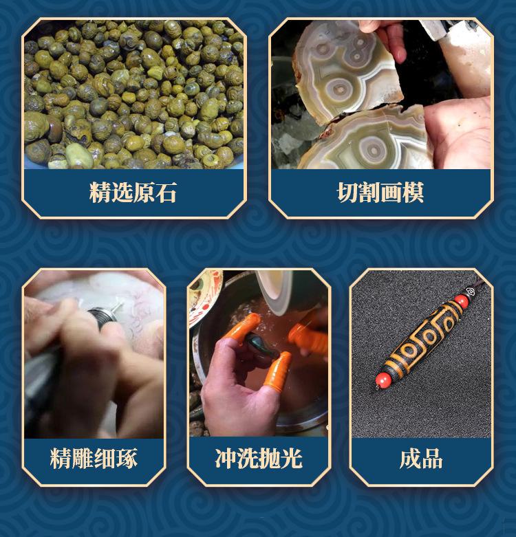 智贝详情图_12豆蔻时光九眼老天珠吊坠玛瑙项链火供天珠男士女