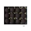 Bolas de Navidad Flocadas Transfronterizas de 6-8 cm con Superficie Dura Texturizada, Decoraciones de Bolas de Navidad de Cemento Coloridas para Colgar y Arreglo
