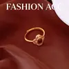 Anillo de diamante vintage transfronterizo europeo y americano, anillo abierto de estilo de corte alto de nicho, accesorio de mano versátil y exquisito