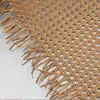 Malla hexagonal de ratán natural sintético para pantallas de techo decorativas, divisiones, puertas de gabinetes de muebles y redonda octagonal de ratán hecha a mano.