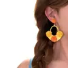 Pendientes de Flor Exagerados Súper de Hada y Impresionantemente Hermosos para Mujer, Estilo Vacaciones en la Costa, de Gama Alta, Únicos y Hermosos Pendientes con Sentido de Atmósfera