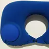 Almohada Inflable en Forma de U para Cuello, Artefacto de Viaje, Plegable para Cuello, Portátil, Flocado, Almohada Inflable de Viaje para Cabeza, Forma de U