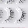 Natural Artificial Cinco Pares de Maquillaje Nude Pestañas Cómicas Tallo Transparente Suave Puntas Cruzadas Rizadas Pestañas Postizas Venta al por Mayor