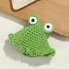 Accesorios semiacabados de gorro puntiagudo mini de ganchillo, tocado de muñeca con lazo, accesorios decorativos divertidos para mascotas DIY