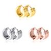 Corea del Sur Dongdaemun personalidad geométrica clip para oreja joyería ins Nuevo paso tres esférico titanio acero inoxidable hebilla de oreja