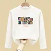 Camiseta Interior Térmica Suave de Media Altura para Niños de Primavera y Otoño, Top de Manga Larga Estampado para Niñas de Otoño e Invierno, Top Cálido de Moda