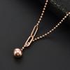 Diseño de nicho cadena clavicular versátil temperamento simple cadena suéter acero titanio borla otoño e invierno collar mediano para mujer