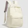 Mochila nueva, elegante y moderna, de color liso, bolsa escolar de gran capacidad para estudiantes de secundaria, diseño simple y casual, adecuada para ventas transfronterizas