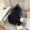 Mochila negra fresca y simple de estilo urbano para hombres y mujeres, gran capacidad, ligera y minimalista, nuevo modelo 2026 mochila escolar para estudiantes