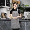 Avental Pronto Loja de Café Simples Panificação Loja de Flores Masculina Roupa de Trabalho Cozinha Casa Tingido em Fio Atacado Transfronteiriço Amazon