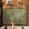 Novo Tapete de Chão para Banheiro Estilo Chinês Tapete Antiderrapante Absorção de Água Secagem Rápida Tapete de Chão para Vaso Sanitário Tapete de Chão de Lama Diatomácea Tapete de Chão para Entrada Tapete Base