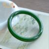 Pulseira de Material da Mongólia Exterior Plana para Jade de Hotan Larga Verde Espinafre Verde Verde Branco Pulseira de Jade Pulseira Plana Boca Verde Amarela Mercadorias ao Vivo