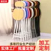 Taburete redondo pequeño portátil al por mayor con respaldo para apartamentos pequeños, uso doméstico, silla de comedor de ocio, adecuado para puestos, disponible en varios colores, silla plegable simple