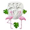 Molde de silicona para fondant de hoja de tortuga flamenco, herramienta para modelar arcilla suave y epoxi