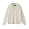 Yidao Vintage 2026 Otoño Nuevo Retro Japonés Sencillo Color Sólido Estilo Relajado Corte Holgado Cuello Solapa Suéter de Punto para Hombre