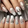 Unhas de Ballet Longas de Natal Moda Europeia e Americana Venda Quente Unhas Postiças Atacado Estilo Ins Unhas Usáveis Removíveis
