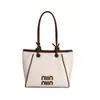 Bolso Tote de Moda con Estampado de Letras de Gran Capacidad, Bolso de Mano Casual Simple Retro, Bolso de Hombro Versátil para el Trabajo, los Viajes Diarios y las Compras