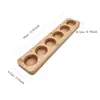 Bandeja de Almacenamiento de Huevos de Madera de Acacia Bandeja de Madera Maciza Soporte para Huevos Estante Fijo de Madera Estilo Japonés Refrigerador Cocina Comedor