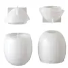 Molde de Silicone para Pote de Gesso Listrado em Formato de Ovo DIY Difusor de Aromaterapia Páscoa Suporte para Velas de Cera Molde de Decoração
