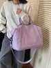 Bolsa de Viagem Grande de Mão Estilo Coreano Transfronteiriça Moda Feminina Impermeável Bolsa Fitness Expansível Transversal de Ombro Bolsa de Bagagem