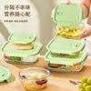 Pote de Almoço de Vidro Resistente ao Calor, Micro-ondas, Especial para Trabalhadores de Escritório Levarem Refeições, Tigelas para Sopa, Potes de Almoço com Tampa para Conservar Alimentos Frescos