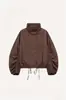 Fabricante transfronterizo de ropa para mujer al por mayor 2026 otoño nuevo chaqueta casual holgada de manga larga con cuello alto decorada con botones