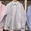 Camisa Listrada Solta Feminina Manga Longa Casual Confortável Versátil Blusa Top Estilo Primavera 2026 483880