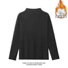 Camisa Térmica de Fleece Masculina Camiseta de Manga Longa Lisa Masculina Outono e Inverno Novo Lançamento 2024 Suéter Masculino Gola Redonda Versátil