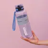 Botella de Agua Deportiva Fitness Taza de Plástico Portátil Gran Capacidad para Hombres y Mujeres Estudiantes Tetera Anticaídas Celebridad de Internet Transparente para Exteriores Taza Espacial