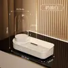 Caixa de armazenamento de cosméticos para mesa de maquiagem à prova de poeira, porta-pincéis de maquiagem em acrílico, caixa de armazenamento para batons e produtos de skincare