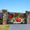 Fondo de Tela Transfronterizo Nuevo de Navidad para Puerta de Garaje Decoración de Fiesta Navideña Árbol de Navidad Fondo de Amazon Tela Colgante en