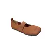 B30-16 Estilo Novo de Primavera Camurça de Couro Sapatos Rasos Casuais com Bico Quadrado Sapatos de Vovó para Uso Diário