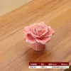 Maçaneta de Armário Guarda-Roupa com Cabo de Cerâmica de Flor de Rosa Estilo Europeu Desenho Animado Simples Moderno Colorida Fabricante Atacado