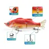 Cebo Artificial de PVC Suave de 100 mm, 2 Secciones, Simulación de Pez, Señuelo de Plástico ABS, Señuelo de Pesca Articulado en Forma de S, Hundimiento, 2 Secciones, Pez Deslizante
