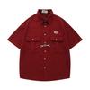 Jiayiku marca de moda chique primavera e verão nova marca de moda retrô japonesa fivela de metal design waffle camisa de manga curta workwear