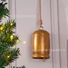Decoraciones de Navidad 2026: Campanillas de Cuerda de Yute, Campanas de Vaca de Metal Vintage Rústico Desgastado, Pequeños Regalos de Navidad