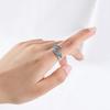 Anillo Abierto de Dedo Índice de Nicho Moderno Distintivo de Alas de Ángel de Estilo Coreano Plata Tailandesa S925 Imitación Envejecida para Mujer