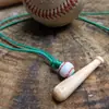Bate de Béisbol de Madera Creativo de Venta Caliente Transfronteriza, Collar con Cordón de Béisbol Ajustable, Regalo de Coordinación para Eventos Deportivos