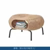 Villa con Patio Silla de Mimbre de Ocio Exterior Impermeable Protección Solar Silla Tejida de Mimbre Mesa de Café Hotel B&B Juego de Sofá de Mimbre