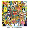 50 Adesivos de Rabiscos de Gatos e Cachorros, Desenhos Fofos de Animais de Estimação em Desenho Animado, Rabiscos Simples e Divertidos, Materiais para Diário, Adesivos de Papelaria