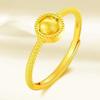 Anillo de Latón Chapado en Oro con Cuentas de Transferencia Ojo de Gato Oro de Arena de Vietnam Colgante Joyería para Regalo de Novia