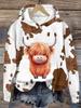 Sudadera con capucha de gran tamaño para mujer, transfronteriza europea y americana, impresión digital 3D, fabricante de origen, una pieza de origen, dropshipping
