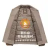 Abrigo de Lana Grueso con Forro de Terciopelo para Invierno, Chaqueta de Lana Casual de Moda para Hombre, Cuello Solapa, Abrigo de Lana Cálido de Alta Gama